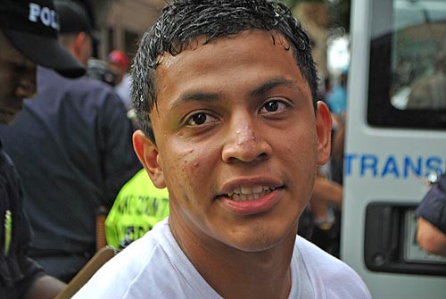 Immigration Protester Yovany Diaz