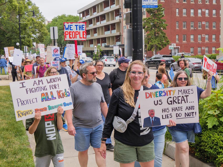 No Kings rally in Oak Park, IL
