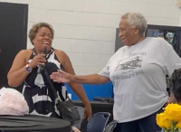 Je’Wana McEachin with Bennie McIntosh. 