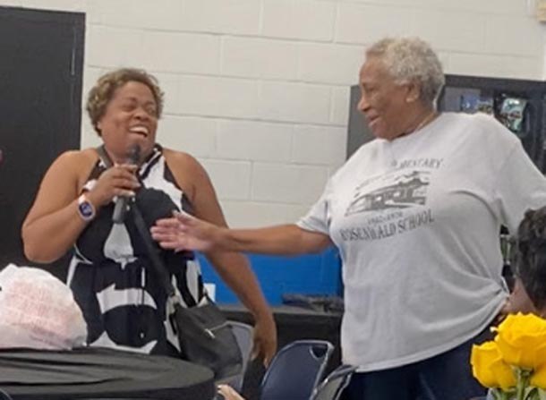 Je’Wana McEachin with Bennie McIntosh.