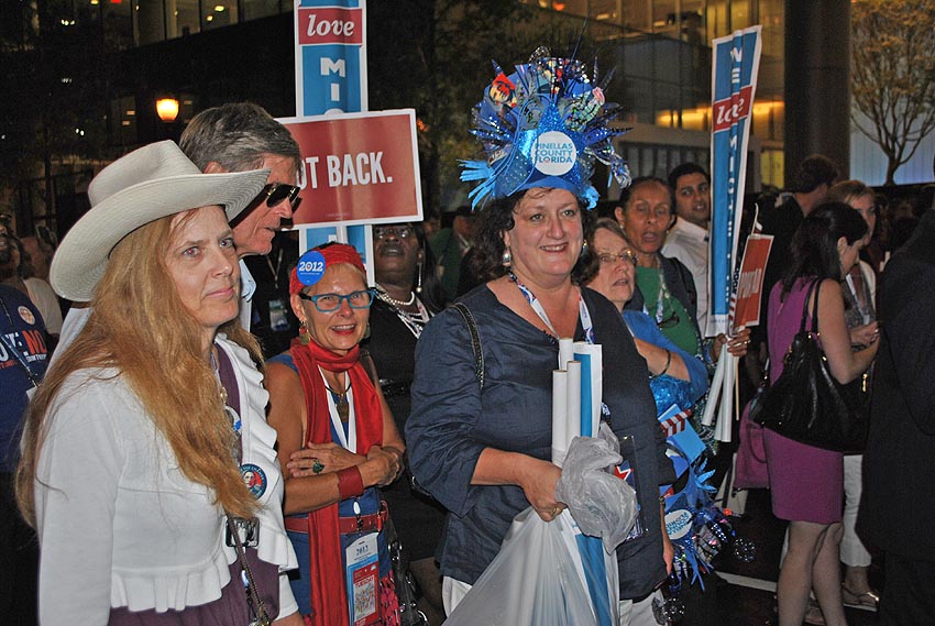 Attendees at Time Warner Arena Tuesday for Michelle Obama