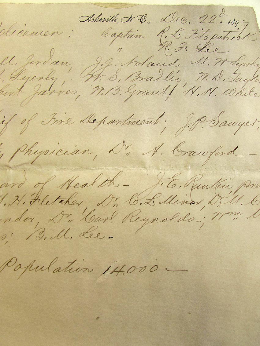 Asheville Population, 1897