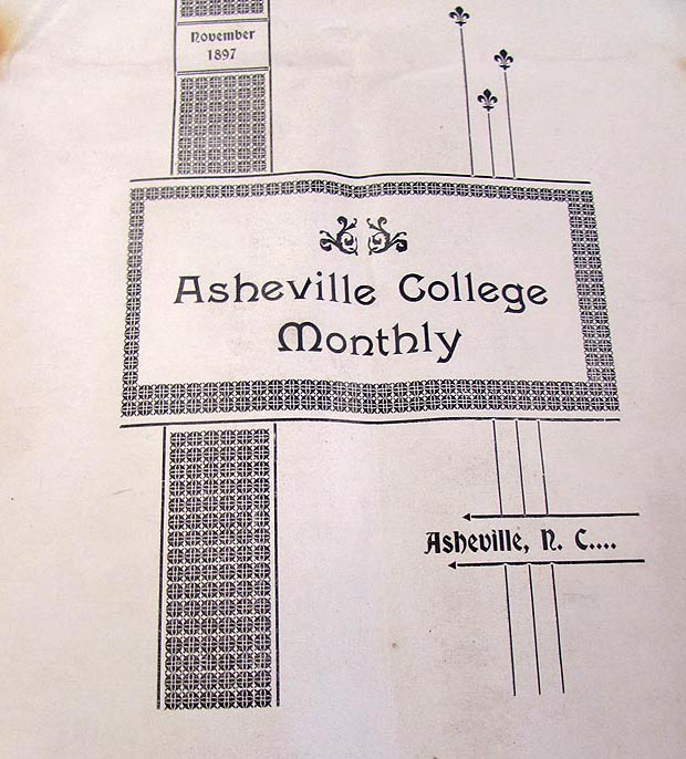 Asheville College Monthly newsletter, 1897
