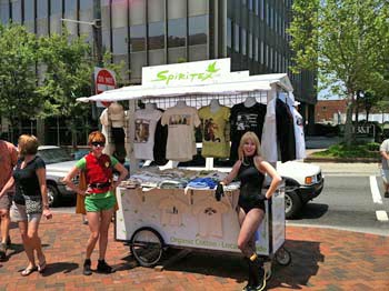 Spiritex Debuts Solar Powered T-Shirt Pushcart