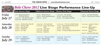 Bele Chere 2012 Schedule
