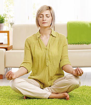 woman meditating