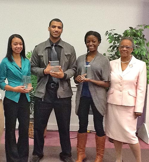 Rachel Downie, Dayton Rutherford, Reween Mooney, and AKA President, Dorothy Johnson. Photo: AKA, Inc.