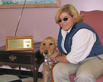 Mary Sedgwick and Wrangler listen to RAISE in Canton.