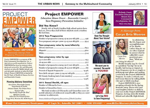 Project EMPOWER News – January 2014 – The Urban News