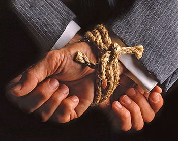 hands tied