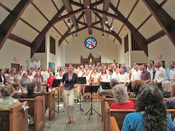 The Wild Asheville Community Chorus performing at the second of three final performances at the Biltmore United Methodist Church of Asheville. Photo: Urban News