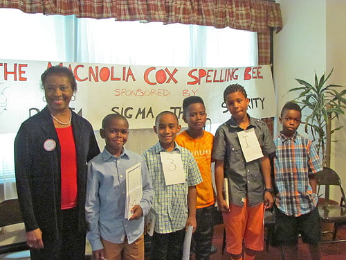 (L-R) Eula Shaw, Reginald Redfern (1st place), Isaiah Pacheco (2nd place), Khalil Conley (3rd place), DaShawn Stone-Gilliam, and DayShawn Carey. Photo: Urban News