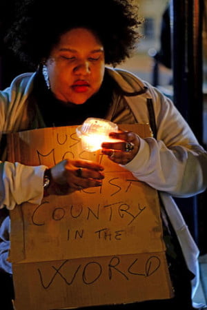 protest with candle