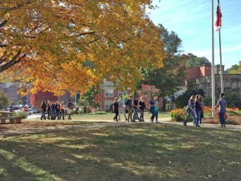 MHU students on campus