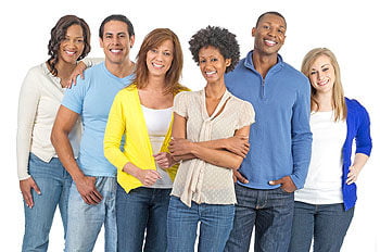 Diverse group of friends