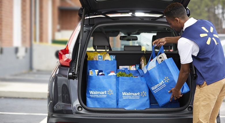 loading car with groceries