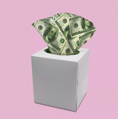 tissue money