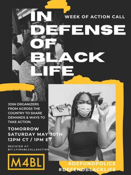 in defense of black lives poster