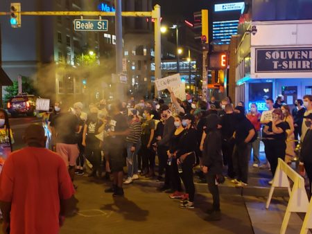 Protestors in Memphis