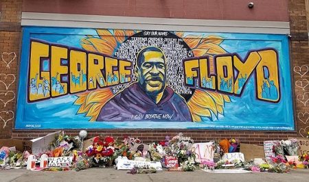 Mural of George Floyd in Minneapolis.