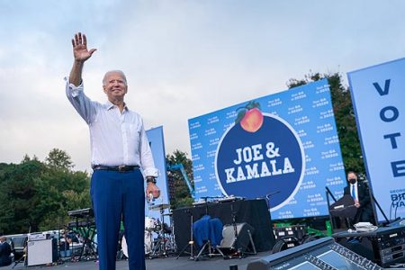 Joe Biden campaigning in Georgia.