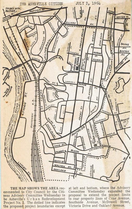 East Riverside Urban Renewal map