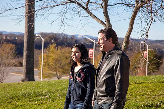 Kimberly, a CCP student, and her father. 
