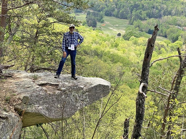 Wallace on Young’s Mountain Trail.