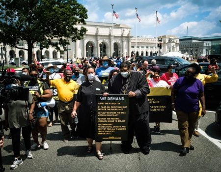 Historic Moral Monday march with Dr. Barber in DC. Photo: Steve Pavey