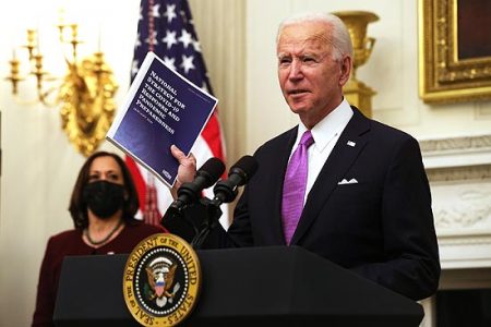 President Joe Biden discusses his administration's Covid Response Plan, signs Executive Orders