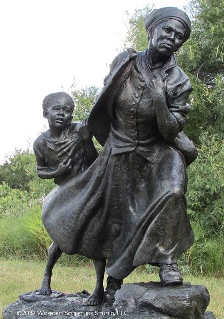 Wesley Wofford of Cashiers designed the sculpture to honor Harriet Tubman.