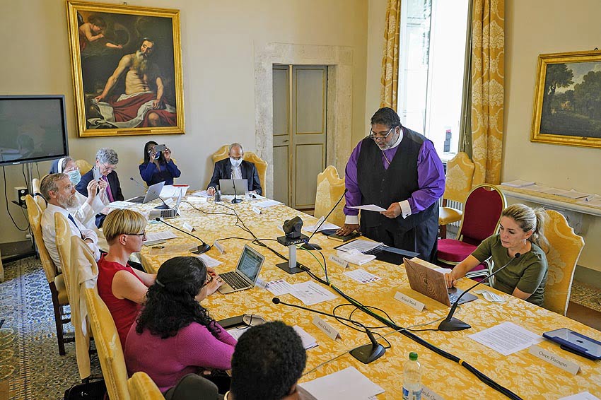 Bishop William Barber participates in a Vatican poverty conference in Rome, Monday, October 4, 2021.  Photo: Gabriella Clare Marino