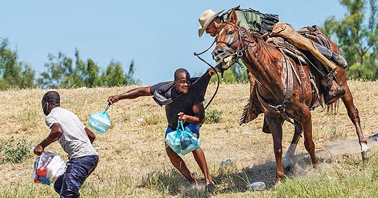 Haitian refugees violently turned away at the border. 