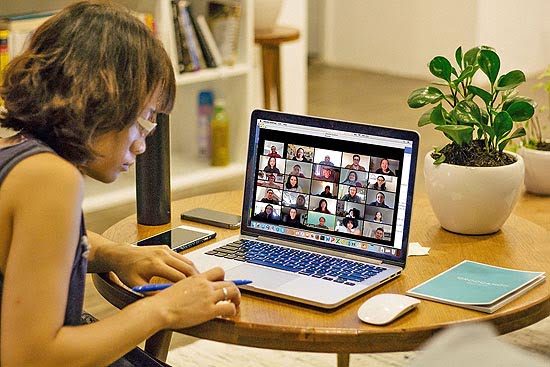 woman with laptop computer