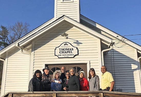 Unitarian Universalists Donate Auction Proceeds to Thomas Chapel Church Restoration Fund