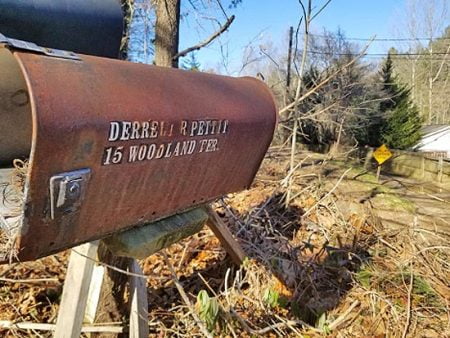 equity rusted mailbox