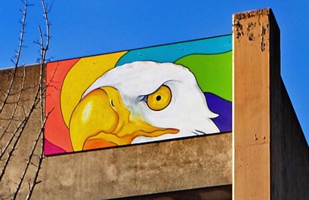 Eagle St mural in Asheville.