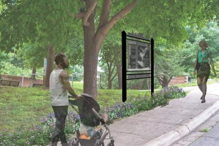 concept drawing for the African American heritage walking trail