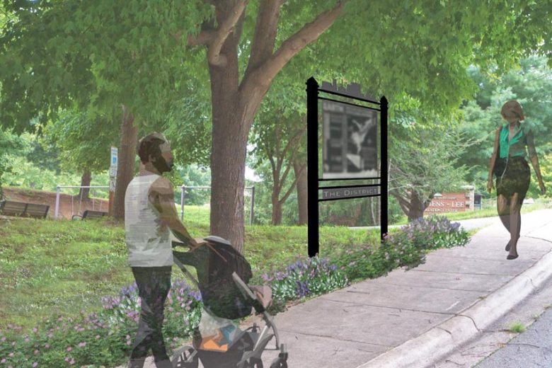 concept drawing for the African American heritage walking trail