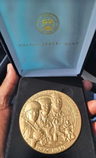 Congressional Gold Medal awarded to the late Corporal James Arthur Edwards.
