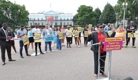 Student Loan Borrowers Celebrate President Biden Cancelling Student Debt And Fight To Start The Fight To Cancel The Next Round