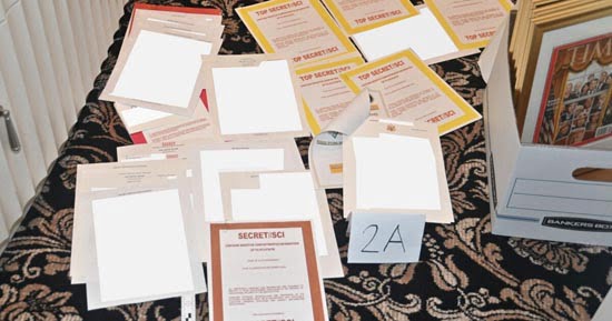 Documents marked "secret" and "top secret"
