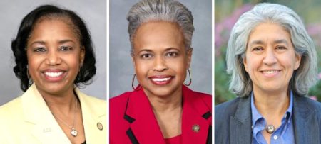 Senators Kandie D. Smith, Gladys A. Robinson, and Lisa Grafstein.