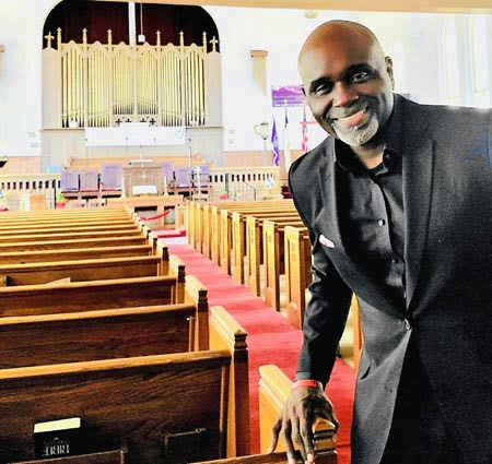 Rev. Brent La Prince Edwards at Water AME Church.