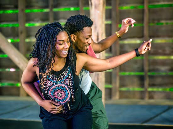 Amanda Hoyte and Melvin AC Howell dancing.