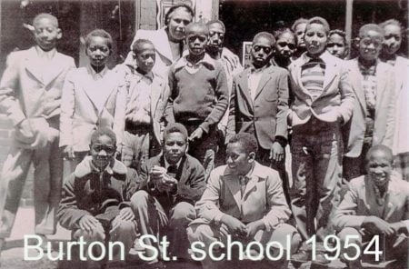 Fifth and sixth grade students at Burton Street School in 1954.