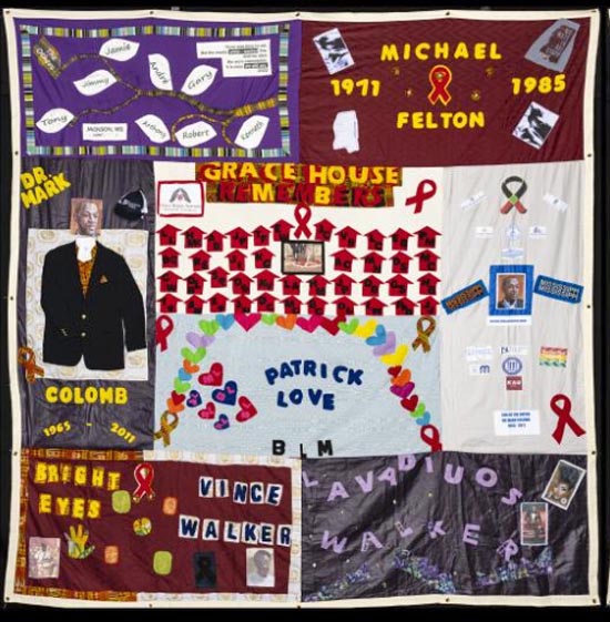 AIDs quilt panel