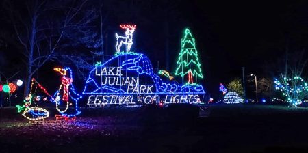 Lake Julian Festival of Lights display.