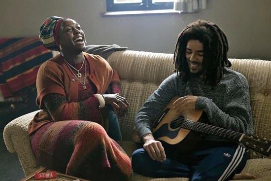 Lashana Lynch as Bob Marley’s wife Rita and Kingsley Ben-Adir as Marley. 