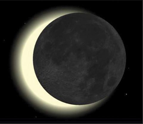 Maximum eclipse (87%), as viewed from Asheville, NC at 3:09 p.m. on April 8, 2024. 